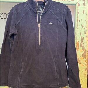 Tommy Bahama Charcoal Quarter-Zip Sweater